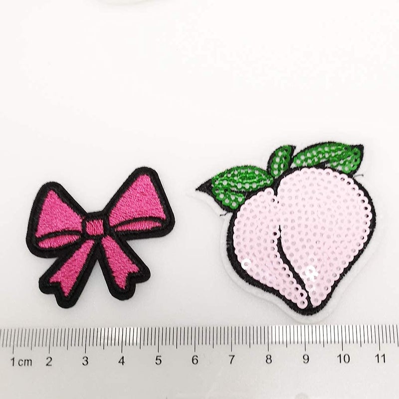 Dandan DIY 25pcs Assorted Kid Sew On/Iron On Patch Applique Clothes Dress Plant Hat Jeans Sewing Flowers Applique DIY Accessory - Image 4